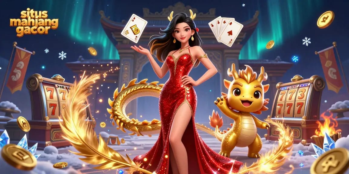 Experience thrilling gameplay at situs mahjong gacor, showcasing vibrant casino elements and engaging characters.
