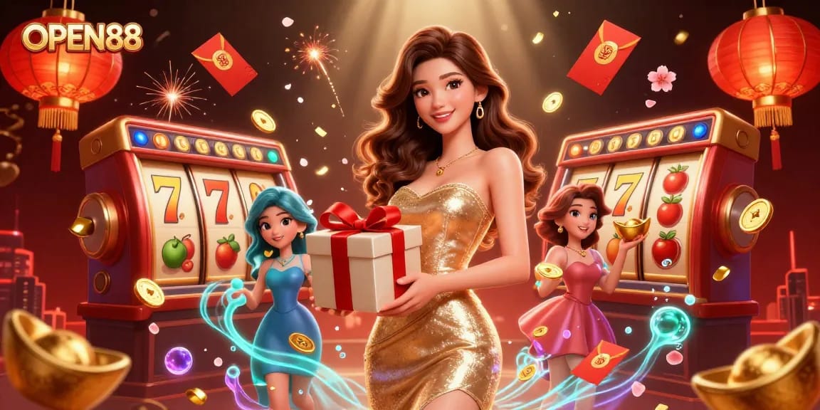 Experience the excitement of OPEN88 casino with vibrant visuals and engaging slot games.