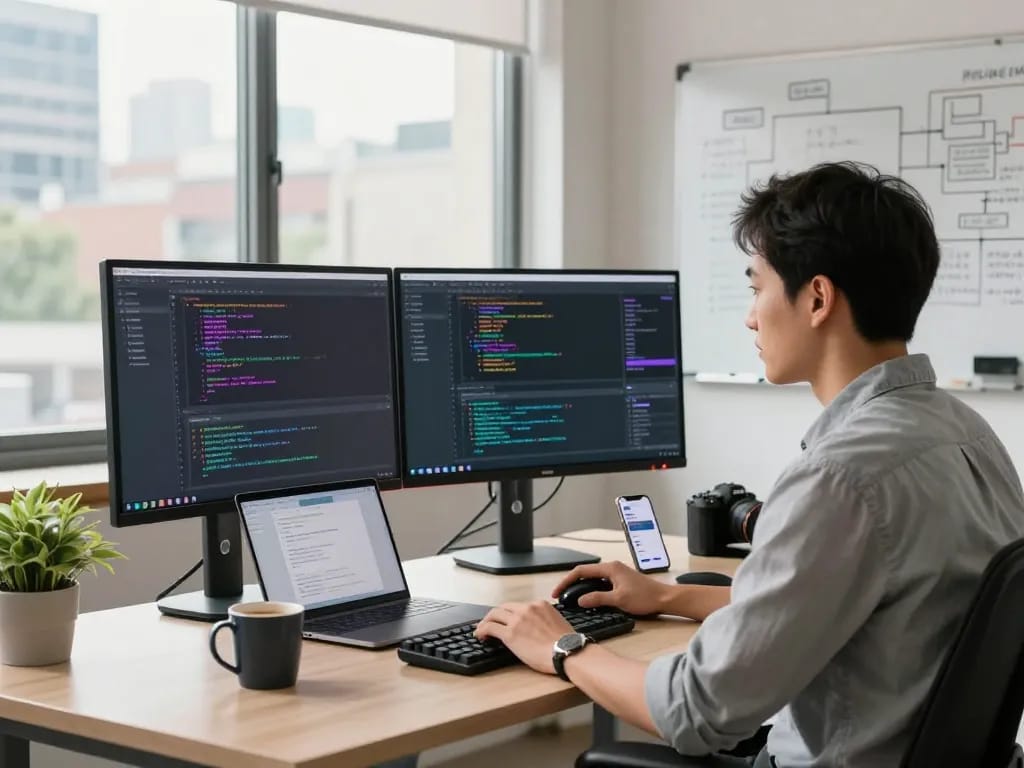 openclaw user setting up personal AI assistant in a modern workspace