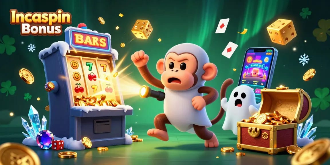 Engage with the Incaspin bonus through a lively 3D casino adventure with playful characters and golden treasures.
