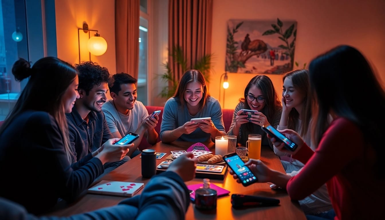 Yono VIP app engaging gameplay with friends in a cozy setting.