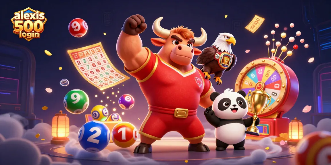 Play to win with alexis 500 login in this vibrant 3D casino scene full of energy.