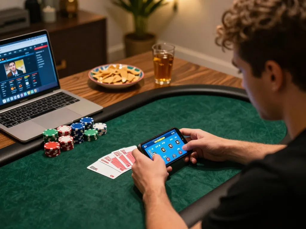 Engage with online poker on NK88 from the comfort of your home setup.
