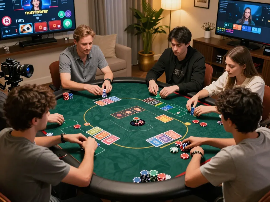 98wincom virtual poker game in action with animated avatars and betting chips, showcasing strategic gameplay moments.