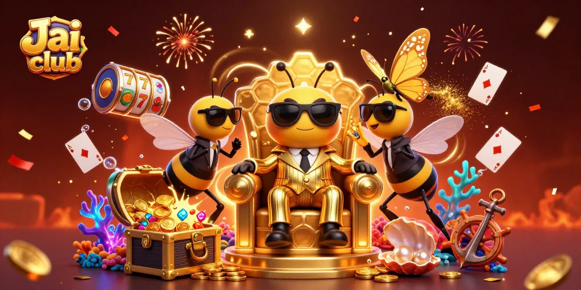 Join the excitement at Jai club with the bumblebee mob boss amidst vibrant casino games.