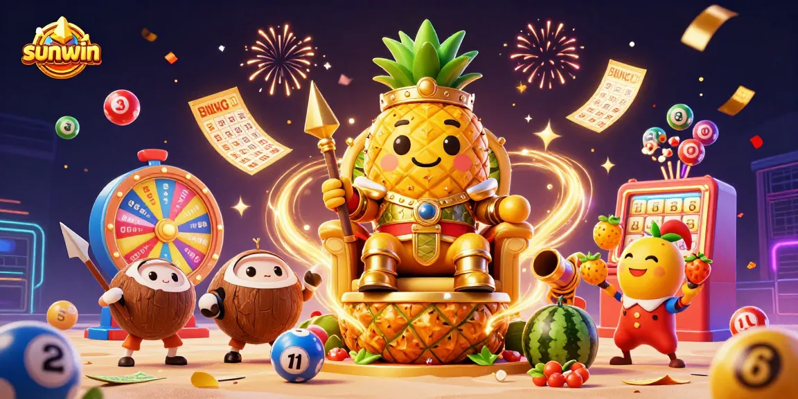 Engage in thrilling gameplay at sunwin with a vibrant casino scene featuring dynamic lottery elements.