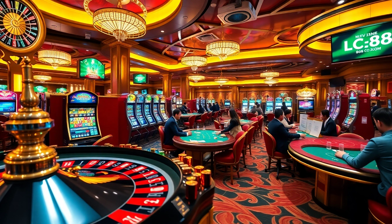 Experience thrilling action on the gaming floor at https://lc88.co.com/ with vibrant tables and slot machines.
