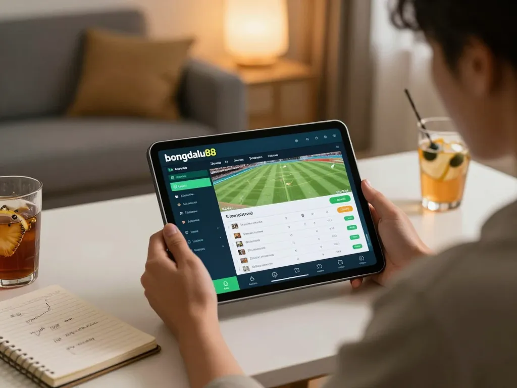 Engaging sports betting scene on bongdalu88 app, showcasing live odds and match details.