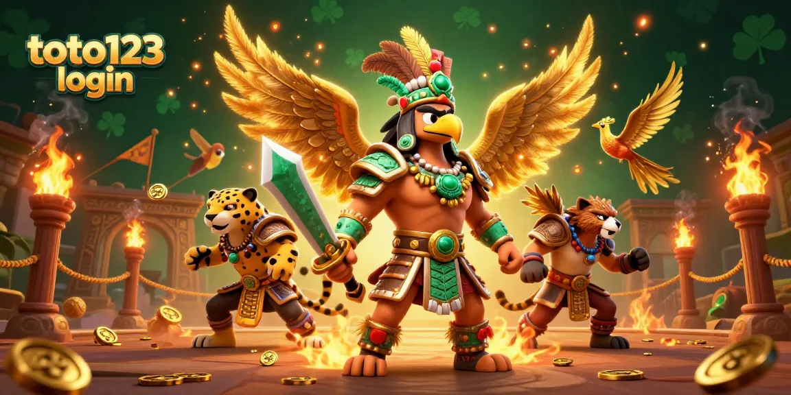 Engage with exciting gameplay on toto123 login, featuring vibrant 3D warriors and immersive casino elements.