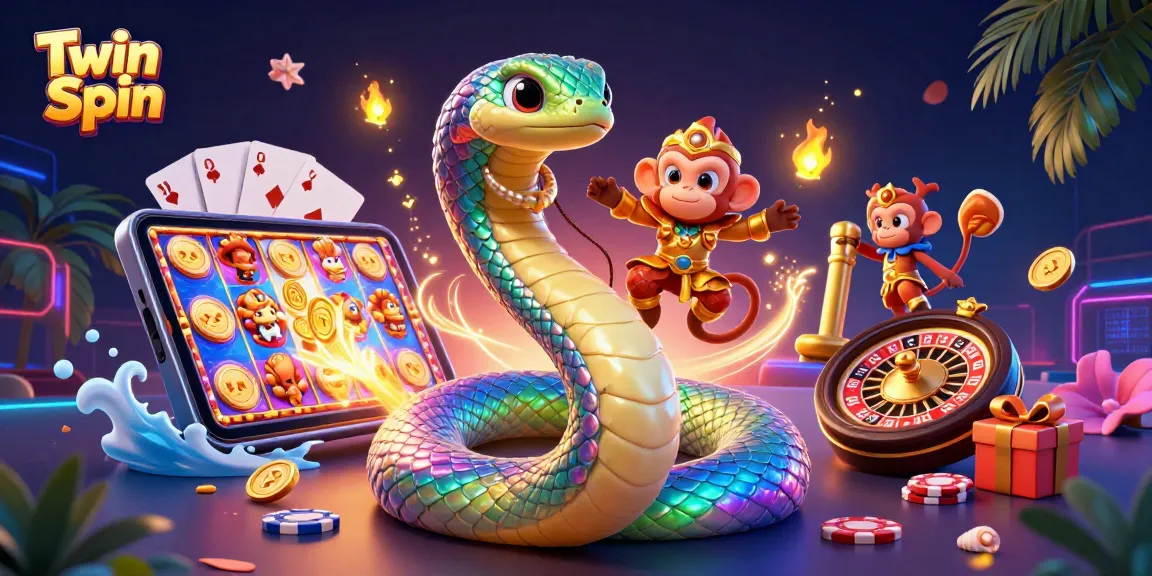 Twin Spin turbocharges excitement with a rainbow serpent, monkey king, and captivating slot action.