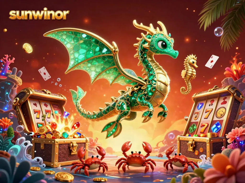 Engage with thrilling gameplay at sunwinor featuring serene sea creatures and vibrant casino elements amidst ocean treasures.