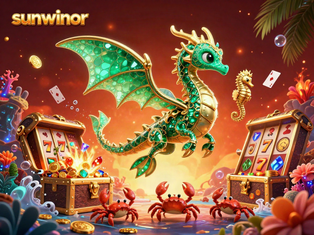Engage with thrilling gameplay at sunwinor featuring serene sea creatures and vibrant casino elements amidst ocean treasures.