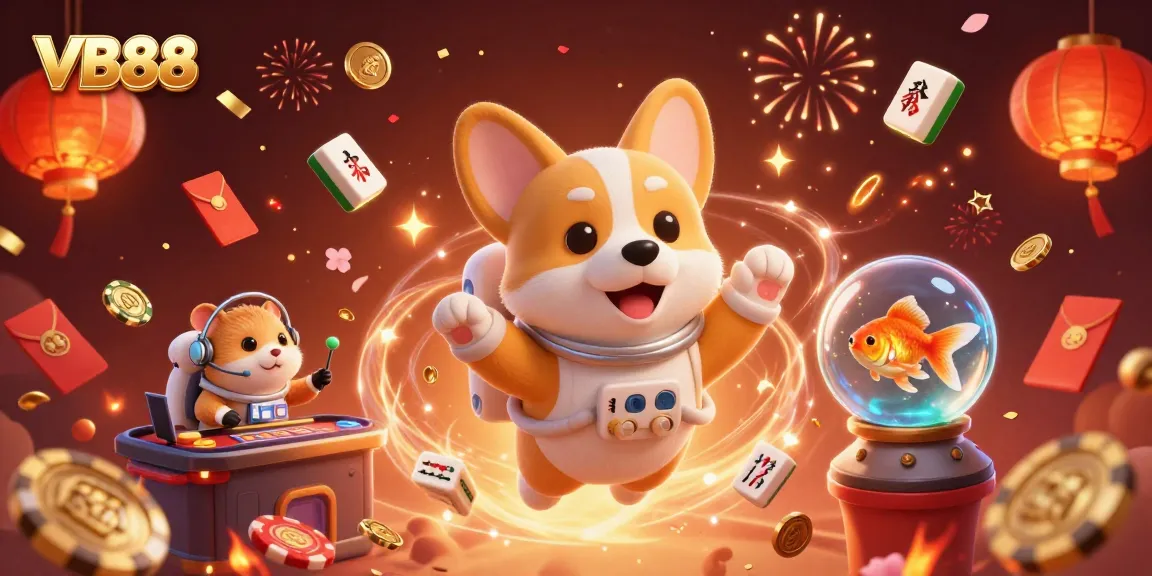 Experience exhilarating VB88 action at a floating casino with animated characters and vibrant elements.