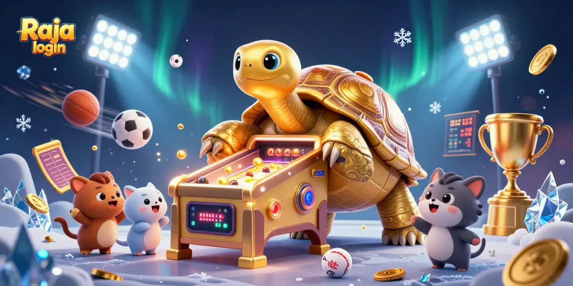 Engage with Raja game login as players enjoy a colorful casino adventure with golden tortoise and dynamic games.