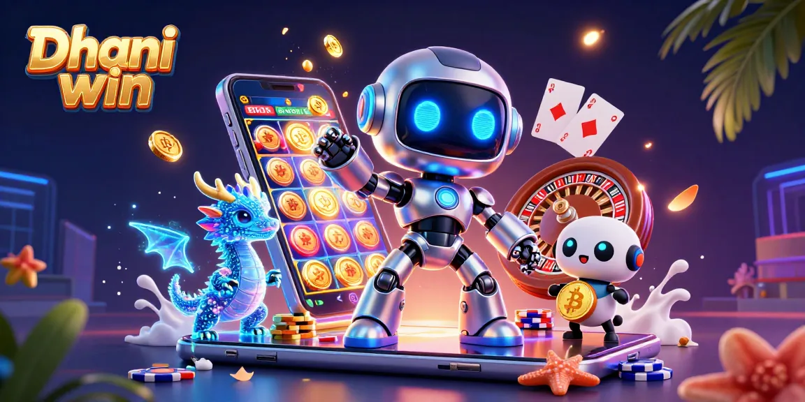 Dhani win players enjoy lively slot games surrounded by vibrant gaming elements and characters.