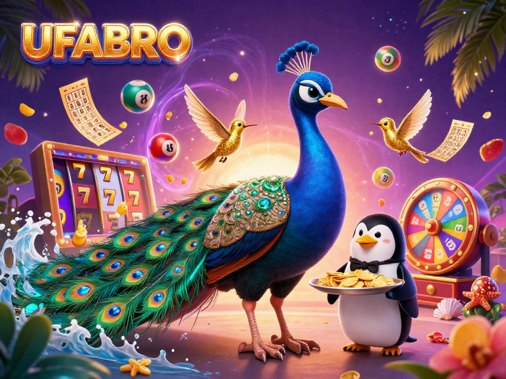 Experience thrilling slot action at UFABRO, featuring vibrant characters and exciting game elements.