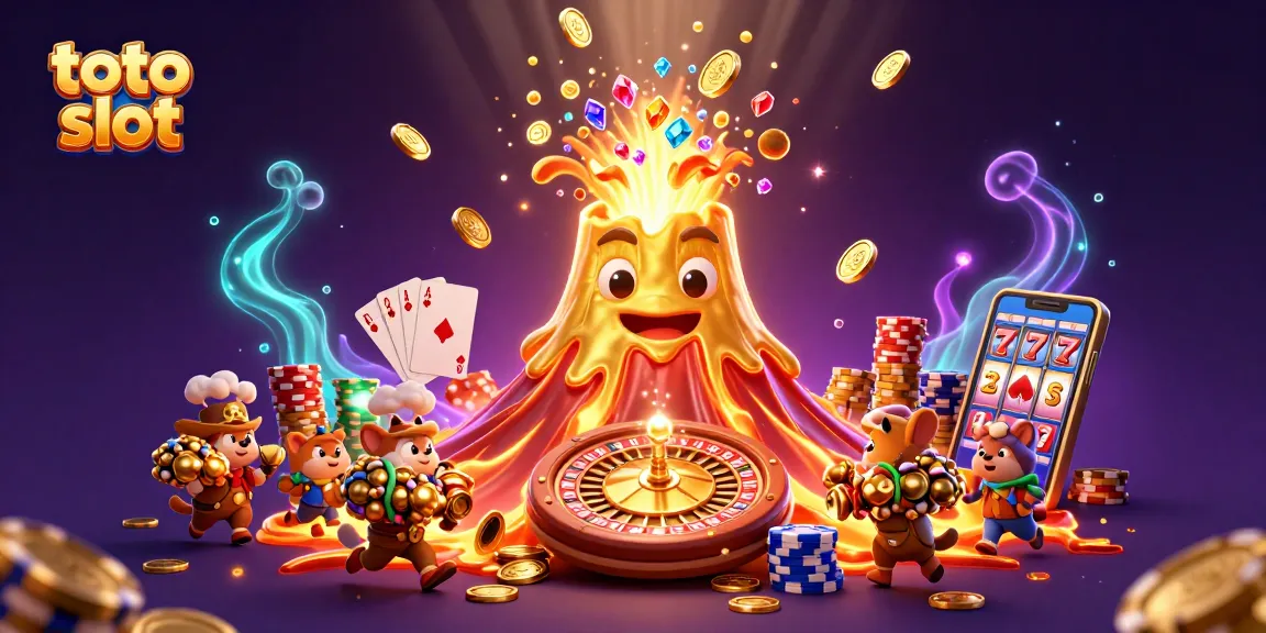 Experience thrilling wins with toto slot's explosive golden volcano and treasures.