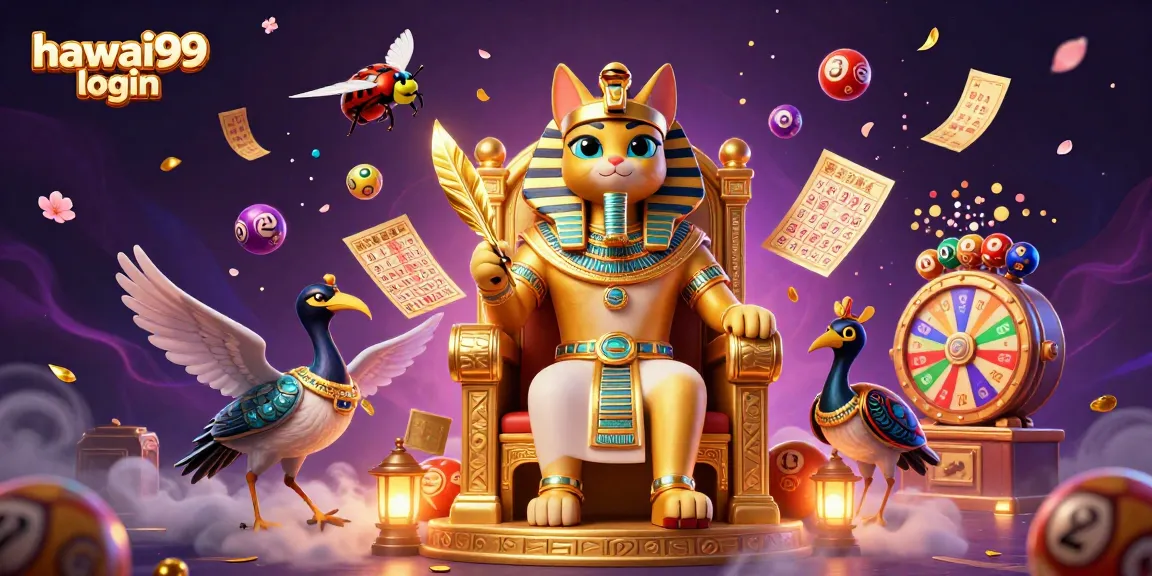 Experience exciting games with hawai99 login, featuring a rich 3D casino scene with dynamic lottery elements.