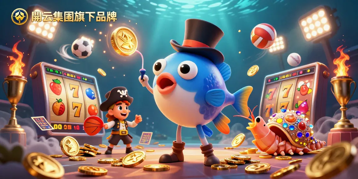 开雲集团旗下品牌在水下深海场景中的豪华赌场插图,展示不同的博彩元素。