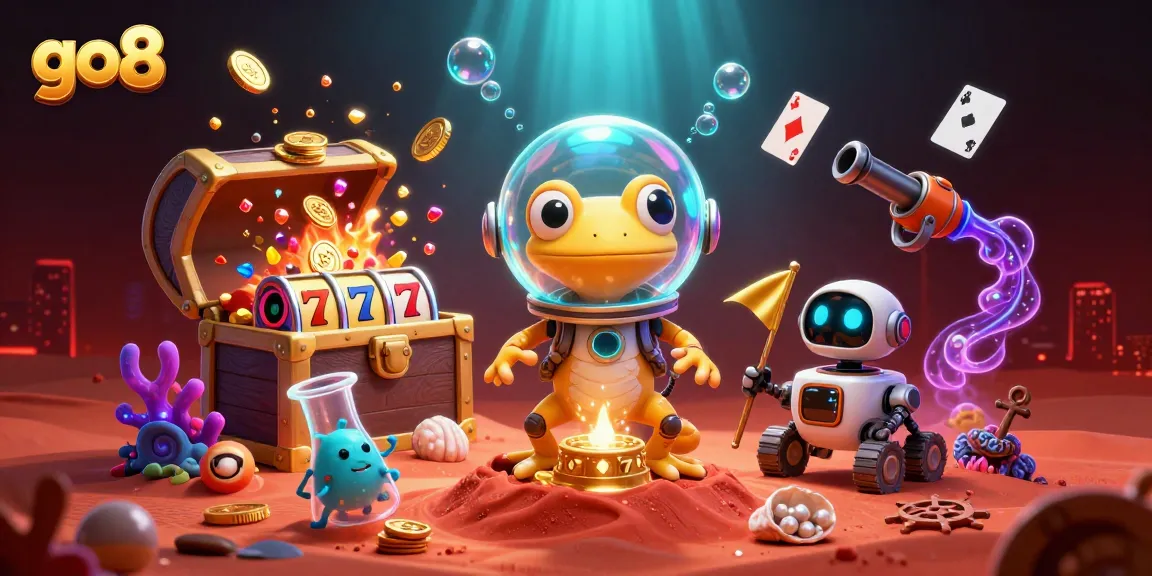 Experience thrilling games at go8 with vibrant casino elements and characters in action.
