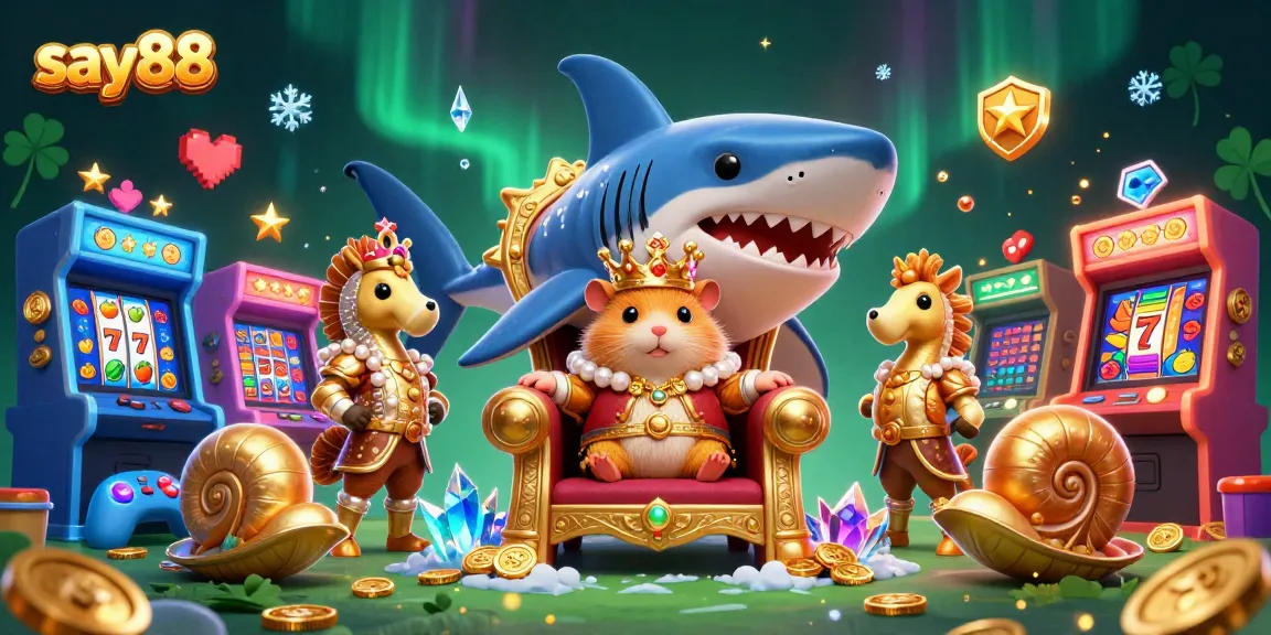 Experience the thrill of gaming with say88, where the enchanting hamster king reigns in a vibrant casino scene.