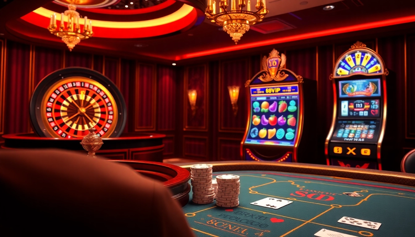 Experience thrilling online gaming at 68VIP.COM with vibrant roulette, blackjack tables, and enticing slot machines.
