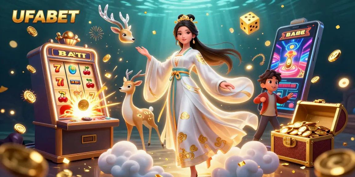 Experience thrilling online gaming at UFABET with vibrant slot machines and jackpot excitement.