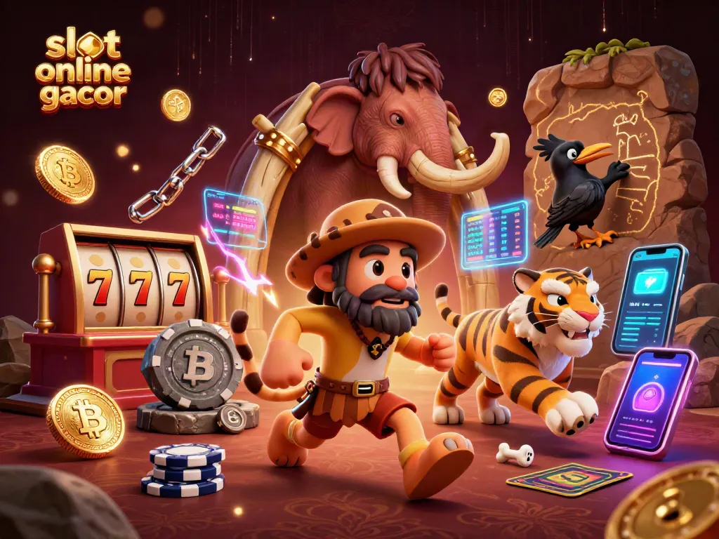 Spin to win on slot online gacor with engaging characters and vibrant casino elements.