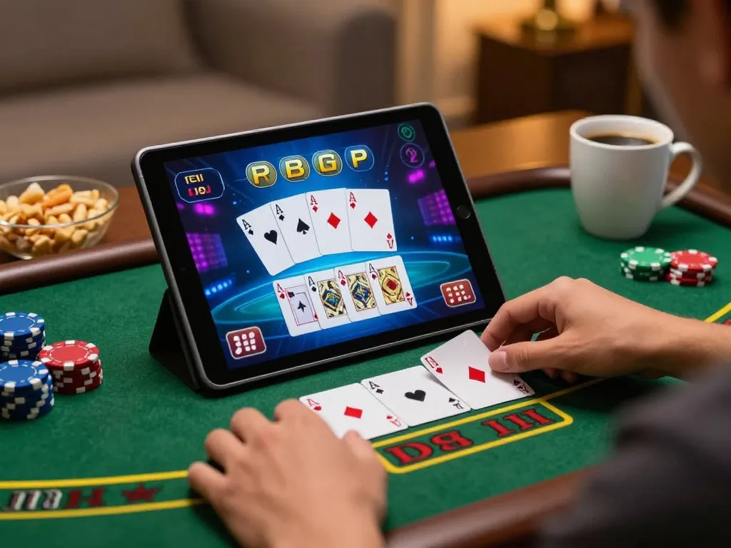 SC88 player placing bets in an engaging online blackjack game from home