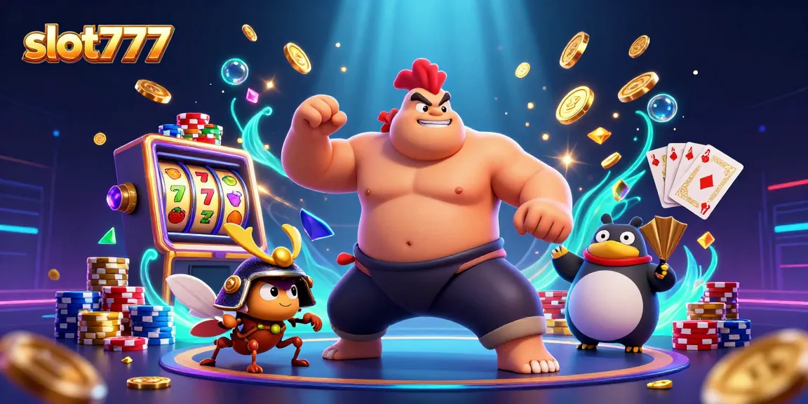 Experience thrilling gameplay and excitement with slot777 in this dynamic casino scene filled with action.