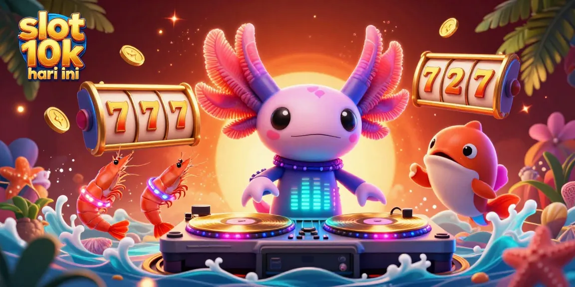 Engage in exciting slot action with dynamic visuals showcasing slot 10k hari ini with vibrant characters and rich casino elements.