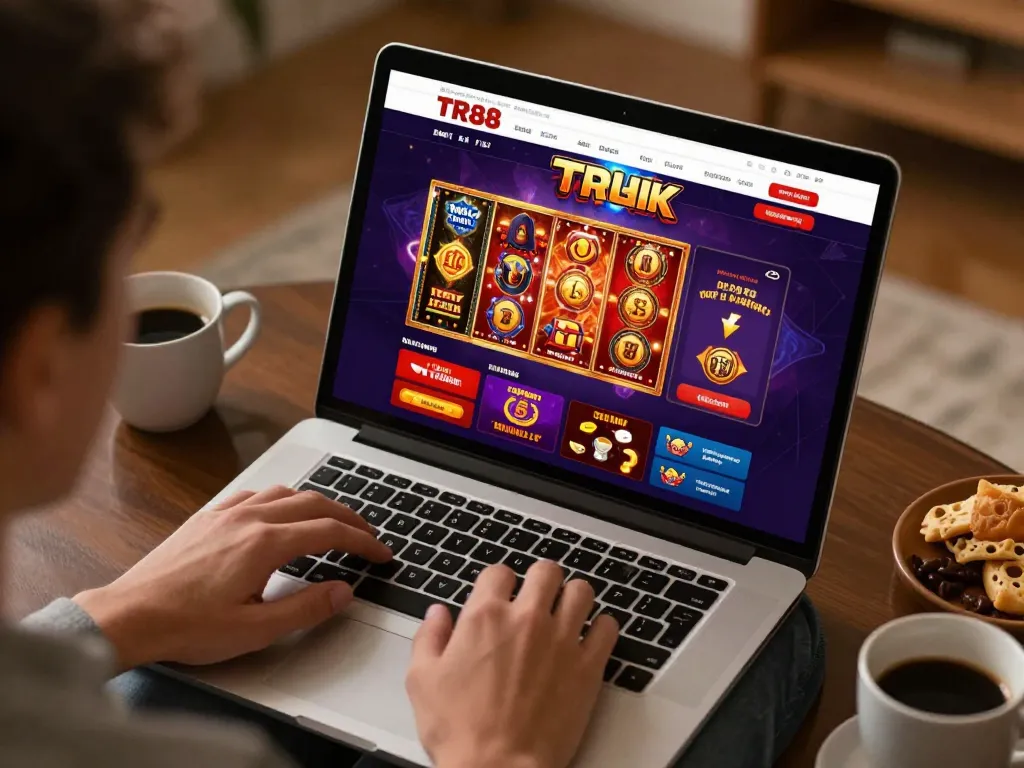 Engaging with TR88 trang chủ online casino, showcasing diverse games and user-friendly interface.
