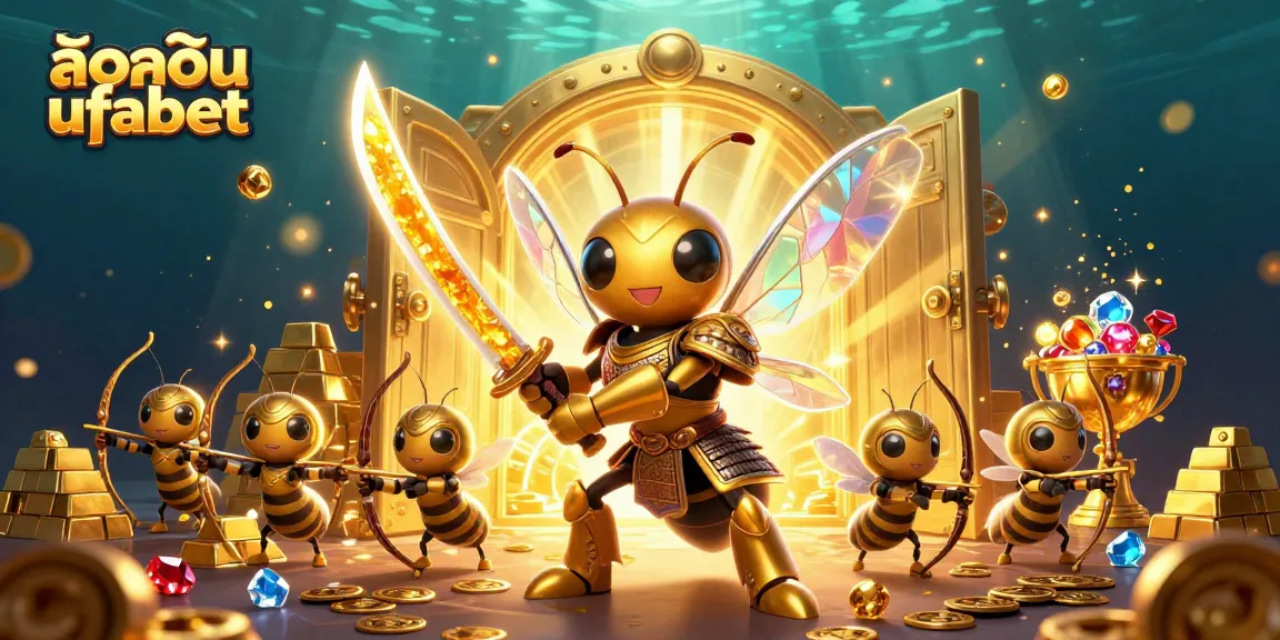 Engage in thrilling action with ล็อคอิน ufabet and explore vibrant slots in this dynamic illustration.