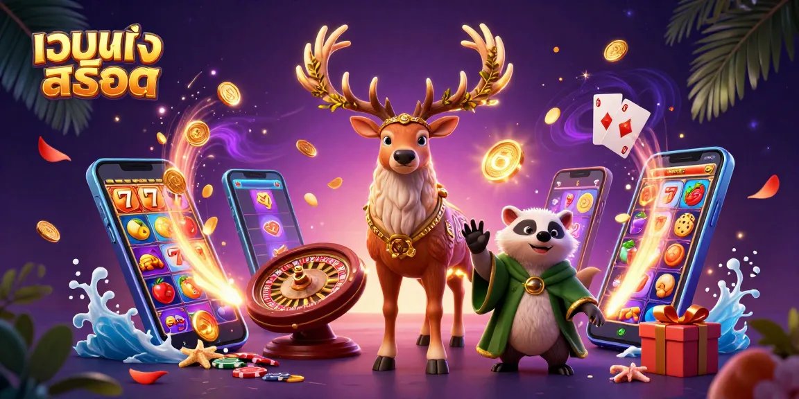 เล่นเกมสล็อตที่มีเดิมพันสูงเพื่อรับรางวัลจริงในภาพประกอบ เว็บตรงสล็อต ออนไลน์นี้ ที่แสดงให้เห็นถึงองค์ประกอบการเล่นเกมที่สดใส