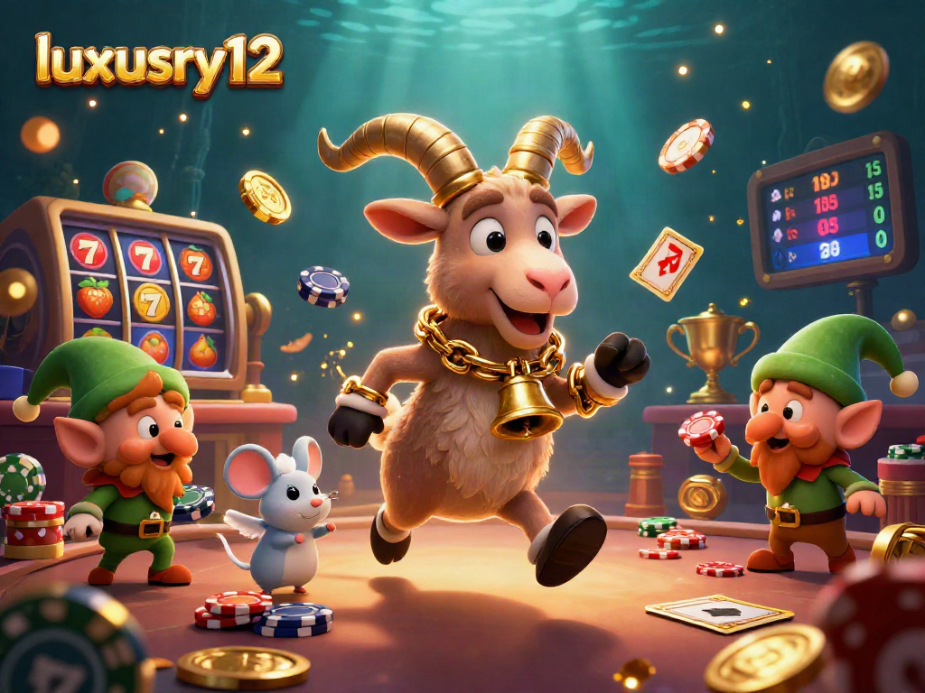 Slot judi luxury12 dengan perpaduan karakter kasino yang menghibur dan elemen permainan yang menarik.