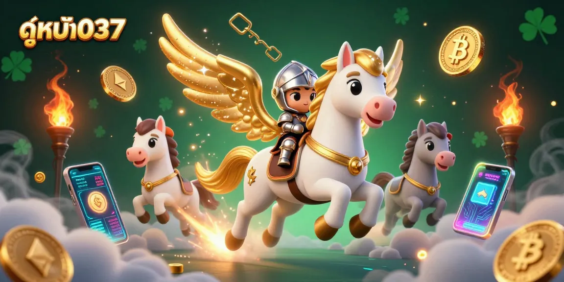 Experience excitement while playing ดูหนัง037 with vibrant 3D characters and crypto coins.