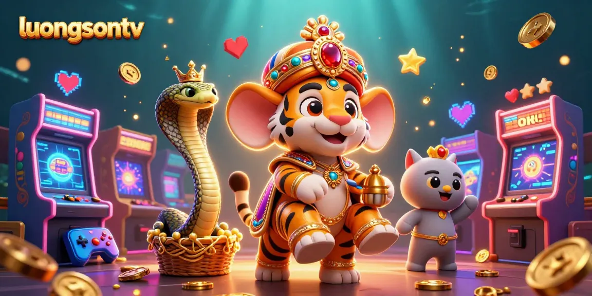 Experience the dynamic live play atmosphere of luongsontv with vibrant game elements and engaging characters.