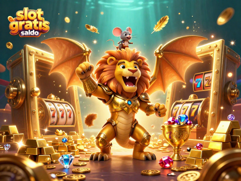 Experience exciting slot gratis saldo opportunities with our vibrant casino-themed illustration
