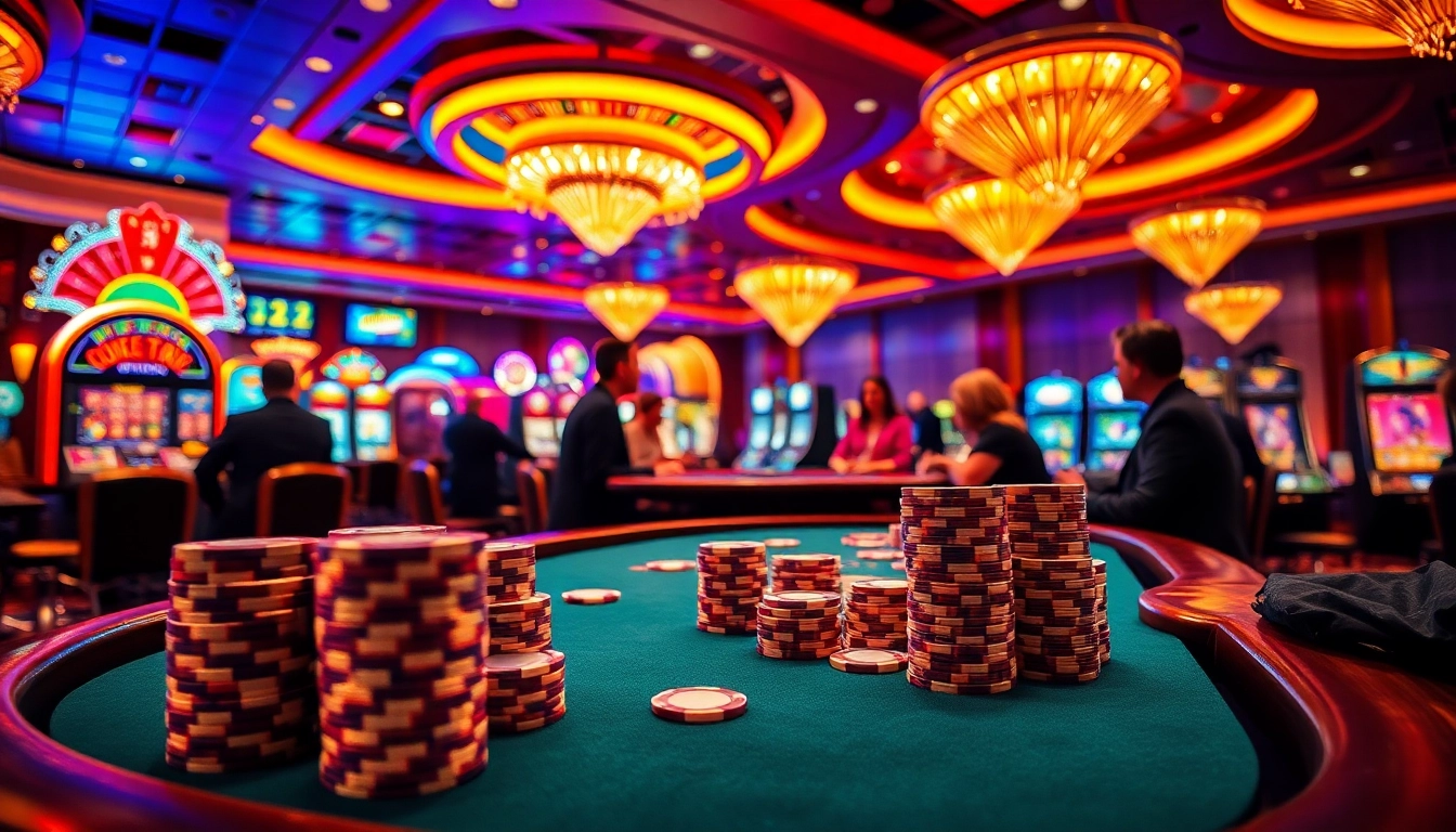 Gamblers engaging in a high-stakes poker game at https://kk55.blue/, showcasing vibrant casino excitement.