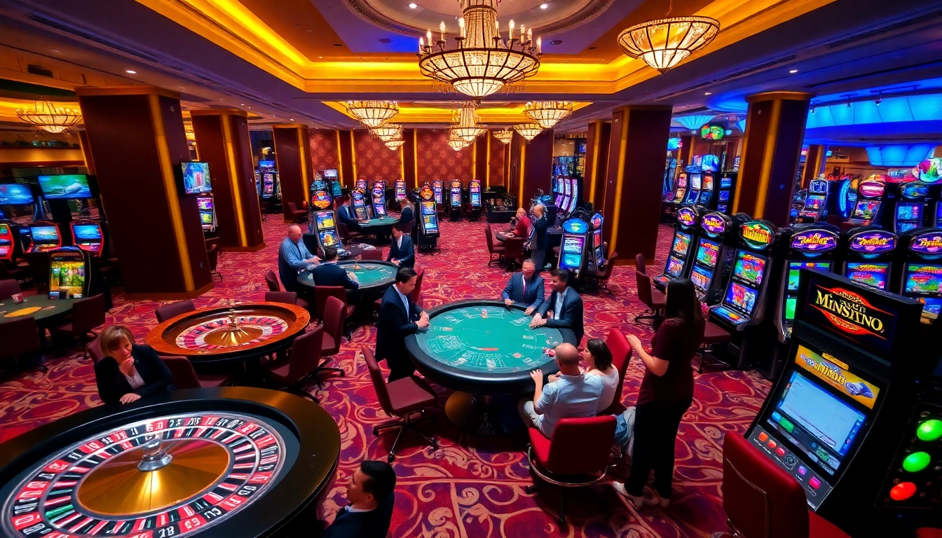 Experience the thrill of mm88 casino with glamorous tables and lively games in a vibrant atmosphere.