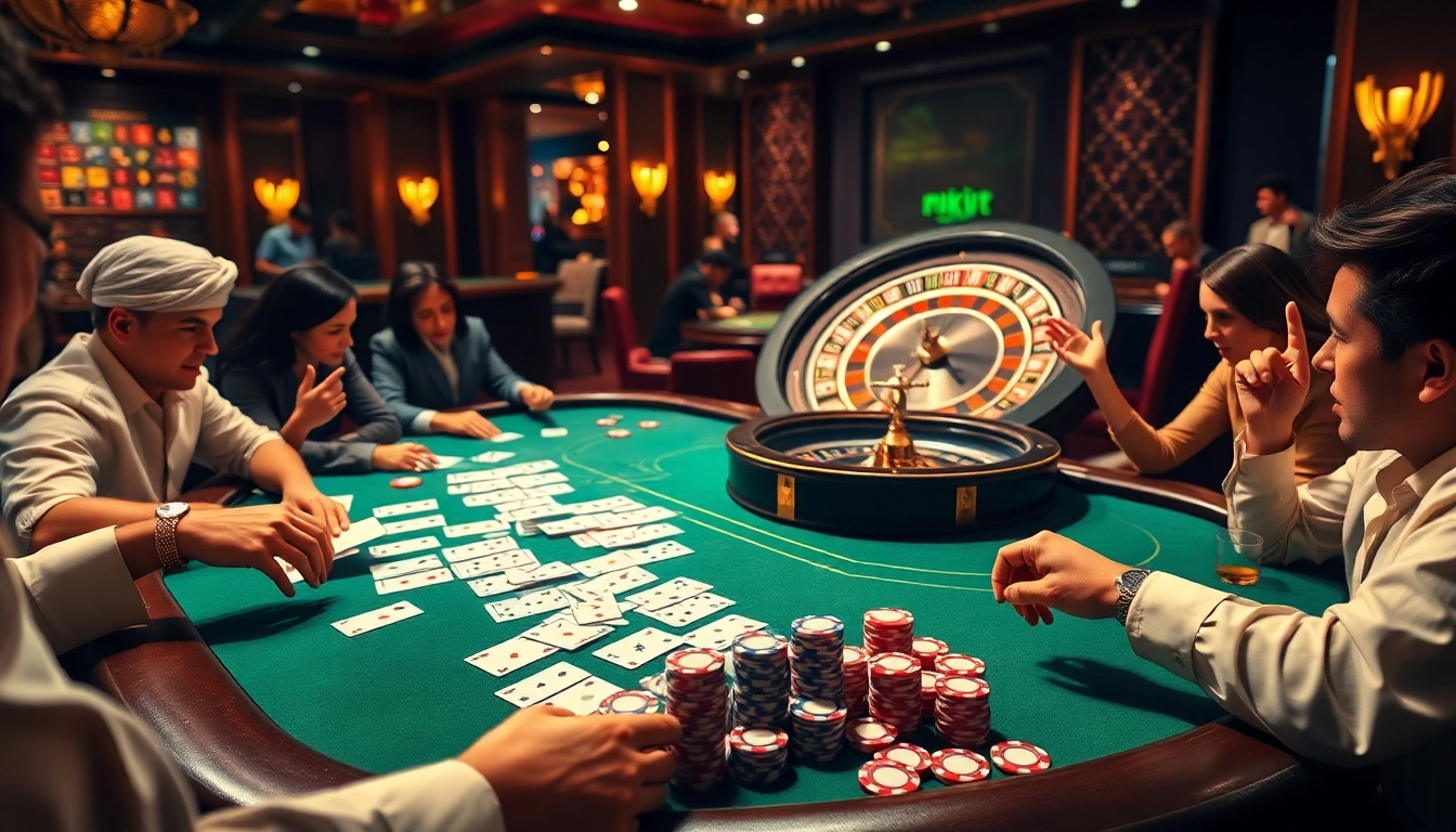 Experience thrilling poker action at rikvip with vibrant casino tables and elegant chips.