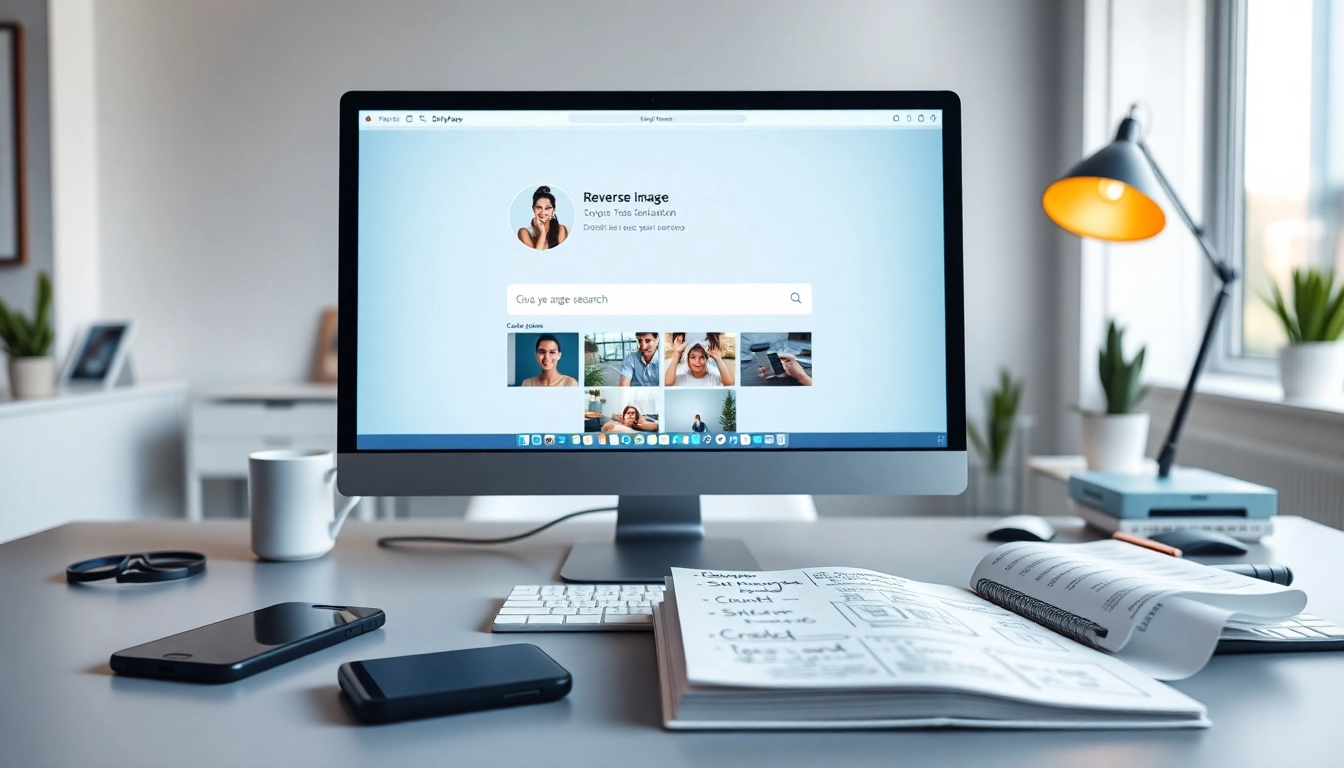 reverse image search onlyfans tool displayed on a modern computer screen in an innovative workspace
