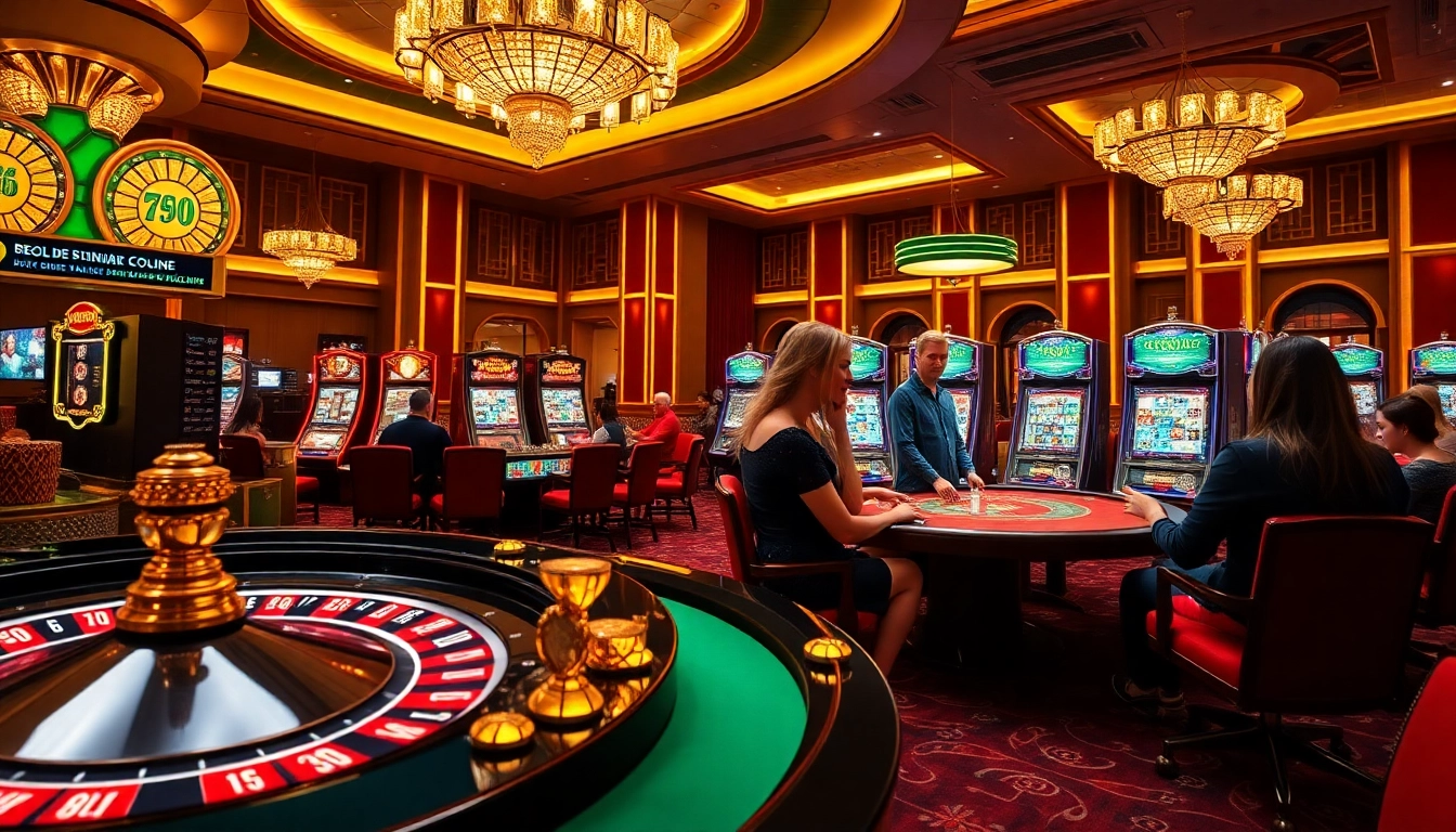 Players enjoying thrilling games at 789CLUB, showcasing casino excitement and luxury.