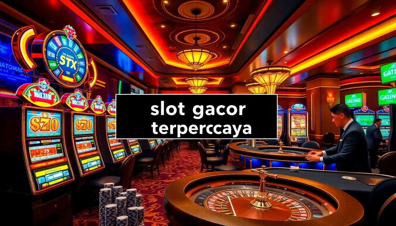 Experience the excitement of slot gacor terpercaya with vibrant machines and engaging gameplay in a luxury casino.